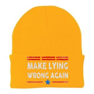 Make Lying Wrong Again Knit Cap Winter Beanie