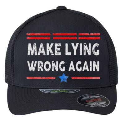 Make Lying Wrong Again Flexfit Unipanel Trucker Cap