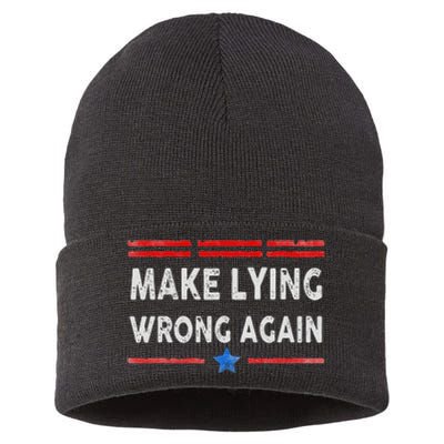 Make Lying Wrong Again Sustainable Knit Beanie