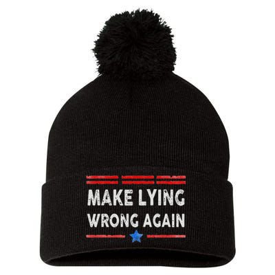 Make Lying Wrong Again Pom Pom 12in Knit Beanie