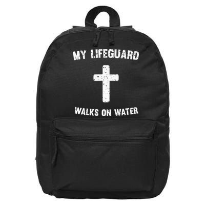 My Lifeguard Walks On Water 16 in Basic Backpack