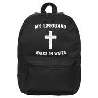 My Lifeguard Walks On Water 16 in Basic Backpack