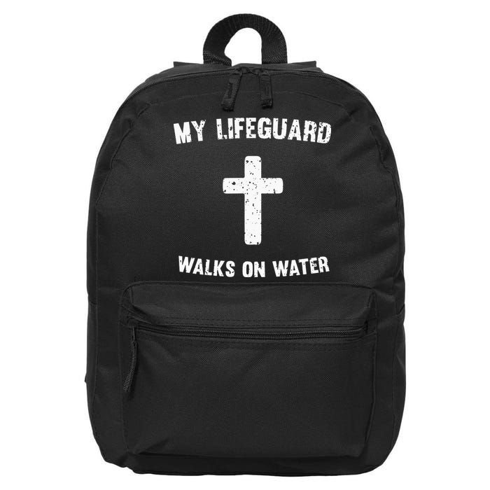 My Lifeguard Walks On Water 16 in Basic Backpack