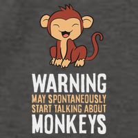 Monkey Lover Warning May Spontaneously Talk About Monkeys Vector Backpack