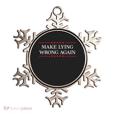 Make Lying Wrong Again Metallic Star Ornament
