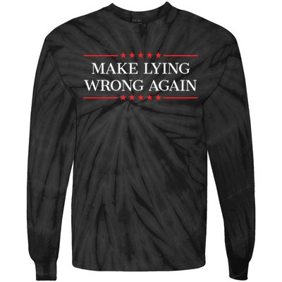 Make Lying Wrong Again Tie-Dye Long Sleeve Shirt