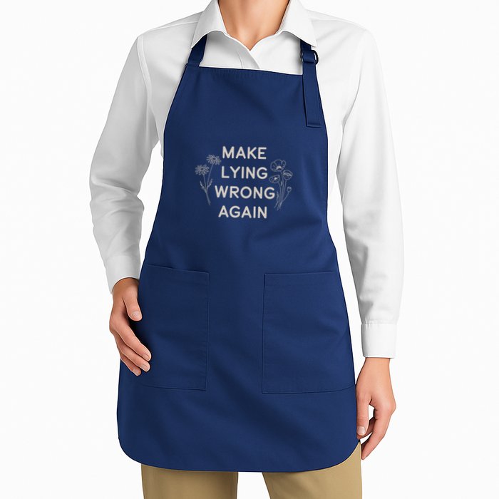 Make Lying Wrong Again Wildflowers Full-Length Apron With Pockets