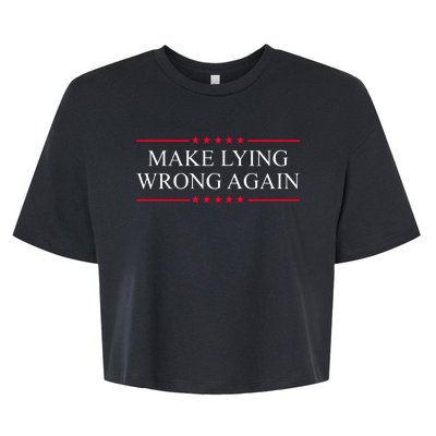 Make Lying Wrong Again Political Election Bella+Canvas Jersey Crop Tee