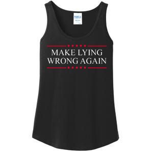 Make Lying Wrong Again Political Election Ladies Essential Tank