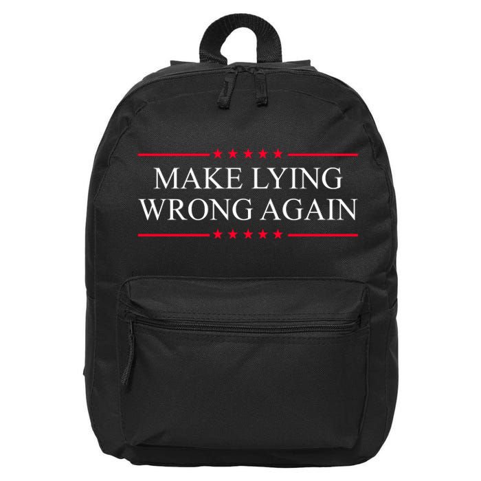 Make Lying Wrong Again Political Election 16 in Basic Backpack