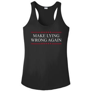 Make Lying Wrong Again Political Election Ladies PosiCharge Competitor Racerback Tank