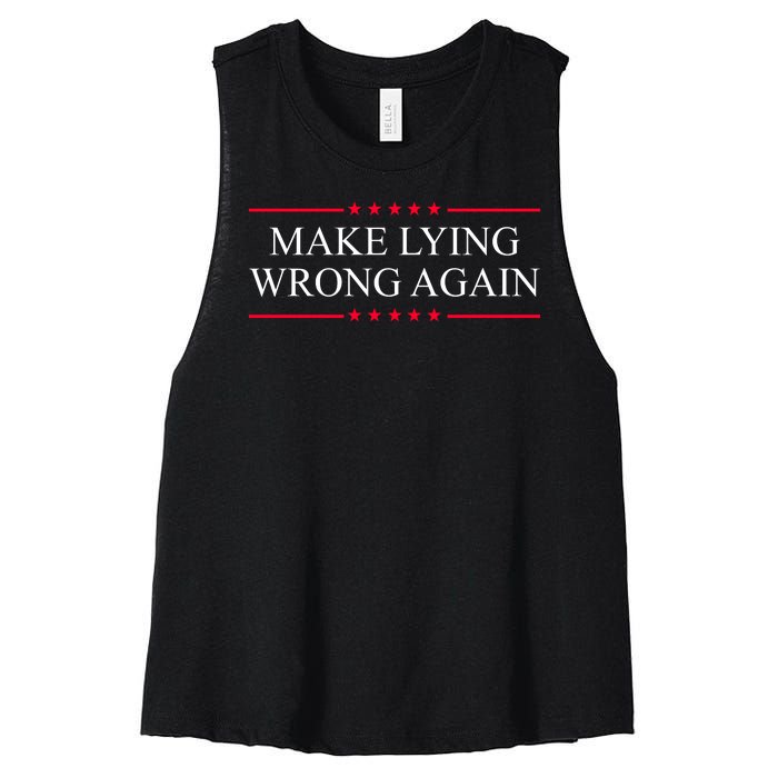 Make Lying Wrong Again Political Election Women's Racerback Cropped Tank