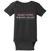 Make Lying Wrong Again Political Election Baby Bodysuit