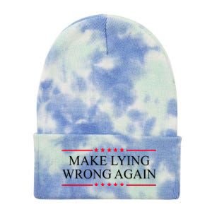 Make Lying Wrong Again Political Election Tie Dye 12in Knit Beanie