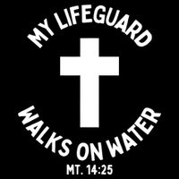 My Lifeguard Walks On Water Jesus Christ Christian Faith Flatbill Hat