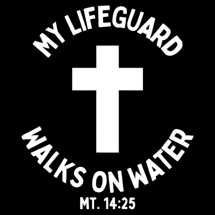 My Lifeguard Walks On Water Jesus Christ Christian Faith Flatbill Hat