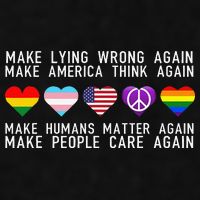 Make Lying Wrong Again Human Rights Sarcastic Statement Ladies PosiCharge Tri-Blend Wicking Tank