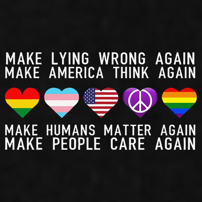 Make Lying Wrong Again Human Rights Sarcastic Statement Ladies PosiCharge Tri-Blend Wicking Tank