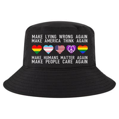 Make Lying Wrong Again Human Rights Sarcastic Statement Cool Comfort Performance Bucket Hat