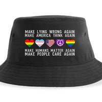 Make Lying Wrong Again Human Rights Sarcastic Statement Sustainable Bucket Hat