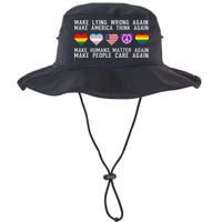 Make Lying Wrong Again Human Rights Sarcastic Statement Bucket Hat