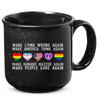 Make Lying Wrong Again Human Rights Sarcastic Statement 15oz Campfire Ceramic Mug