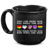 Make Lying Wrong Again Human Rights Sarcastic Statement 15oz Campfire Ceramic Mug