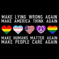 Make Lying Wrong Again Human Rights Sarcastic Statement Drawstring Bag