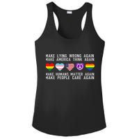 Make Lying Wrong Again Human Rights Sarcastic Statement Ladies PosiCharge Competitor Racerback Tank