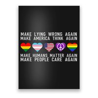 Make Lying Wrong Again Human Rights Sarcastic Statement Poster