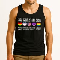 Make Lying Wrong Again Human Rights Sarcastic Statement Tank Top
