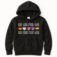 Make Lying Wrong Again Human Rights Sarcastic Statement Kids Hoodie