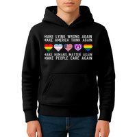 Make Lying Wrong Again Human Rights Sarcastic Statement Kids Hoodie