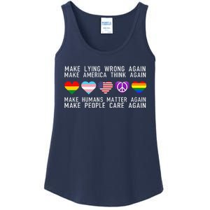 Make Lying Wrong Again Human Rights Sarcastic Statement Ladies Essential Tank