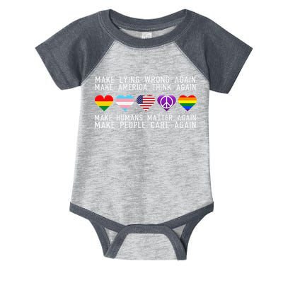 Make Lying Wrong Again Human Rights Sarcastic Statement Infant Baby Jersey Bodysuit
