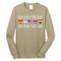 Make Lying Wrong Again Human Rights Sarcastic Statement Long Sleeve Shirt
