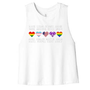 Make Lying Wrong Again Human Rights Sarcastic Statement Women's Racerback Cropped Tank