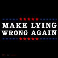 Make Lying Wrong Again Anti Trump Metallic Star Ornament