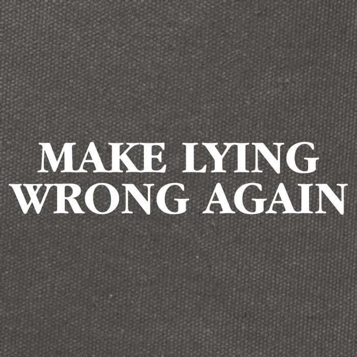 Make Lying Wrong Again Cotton Canvas Backpack
