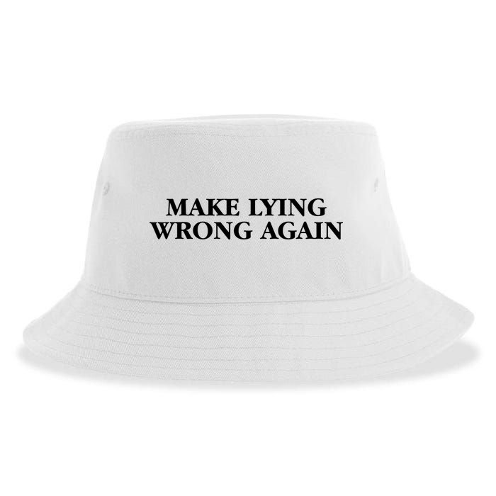 Make Lying Wrong Again Sustainable Bucket Hat