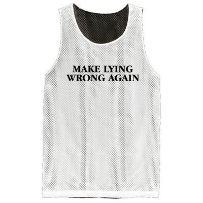 Make Lying Wrong Again Mesh Reversible Basketball Jersey Tank