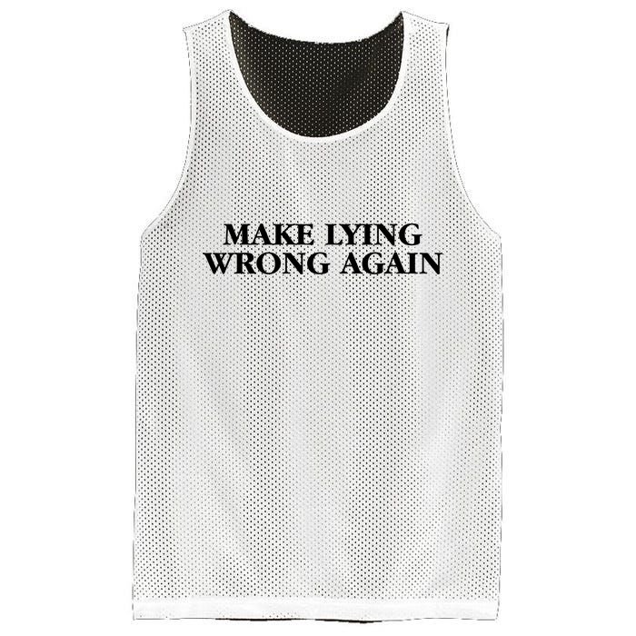 Make Lying Wrong Again Mesh Reversible Basketball Jersey Tank