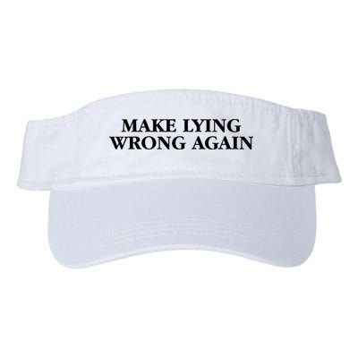 Make Lying Wrong Again Visor