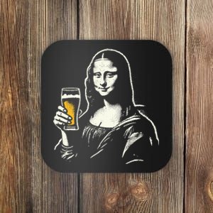 Mona Lisa With Beer Bar Pub Crawl Party Coaster