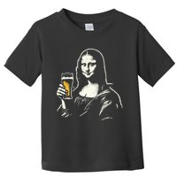 Mona Lisa With Beer Bar Pub Crawl Party Toddler T-Shirt