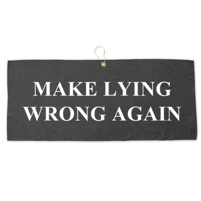 Make Lying Wrong Again Gift Large Microfiber Waffle Golf Towel