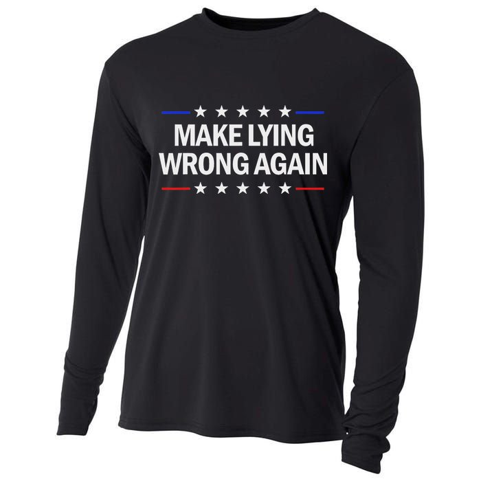 Make Lying Wrong Again Anti Trump Make Lying Wrong Again Cooling Performance Long Sleeve Crew