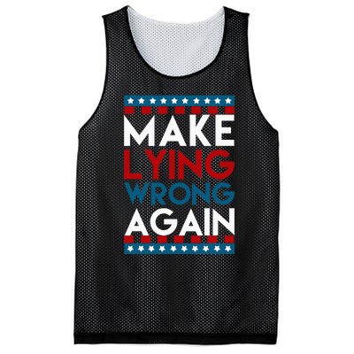 Make Lying Wrong Again Anti Donald Trump Offensive Political Mesh Reversible Basketball Jersey Tank