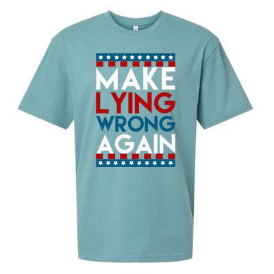 Make Lying Wrong Again Anti Donald Trump Offensive Political Sueded Cloud Jersey T-Shirt