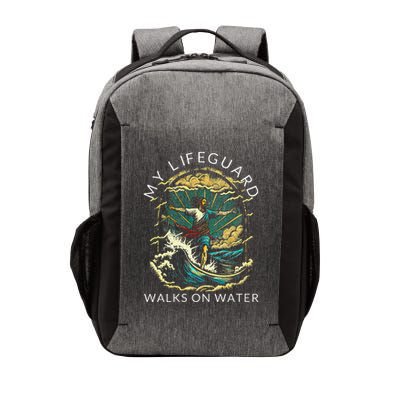My Lifeguard Walks On Water Christian Faith In Jesus Vector Backpack